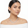 Clear Round CZ Tennis Necklace & Stud Earring Set