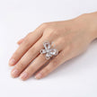 Crystal Butterfly Statement Ring