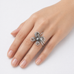 Smoky Butterfly Statement Ring