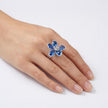 Azure Bloom Flower Ring
