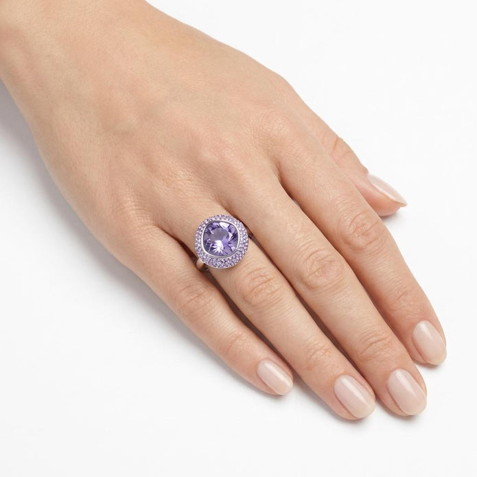 Blue Halo Dome Ring - Lavender
