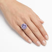 Blue Halo Dome Ring - Lavender