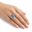 Blue Halo Dome Ring - Deep Blue