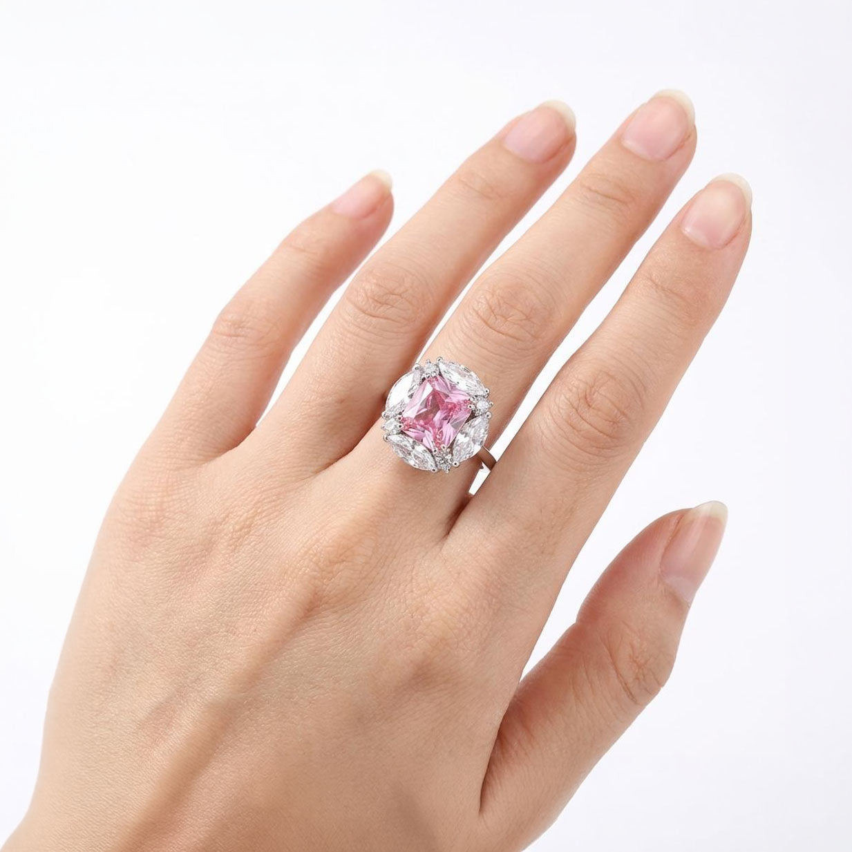 Blush Marquise Cluster Ring