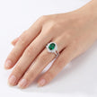 Emerald Isle Halo Cocktail Ring