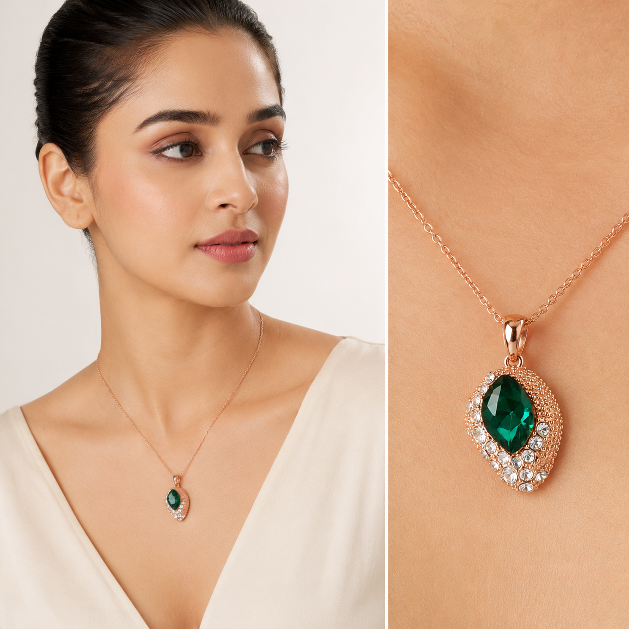 Blueline Tennis Pendant Chain - Teal Green
