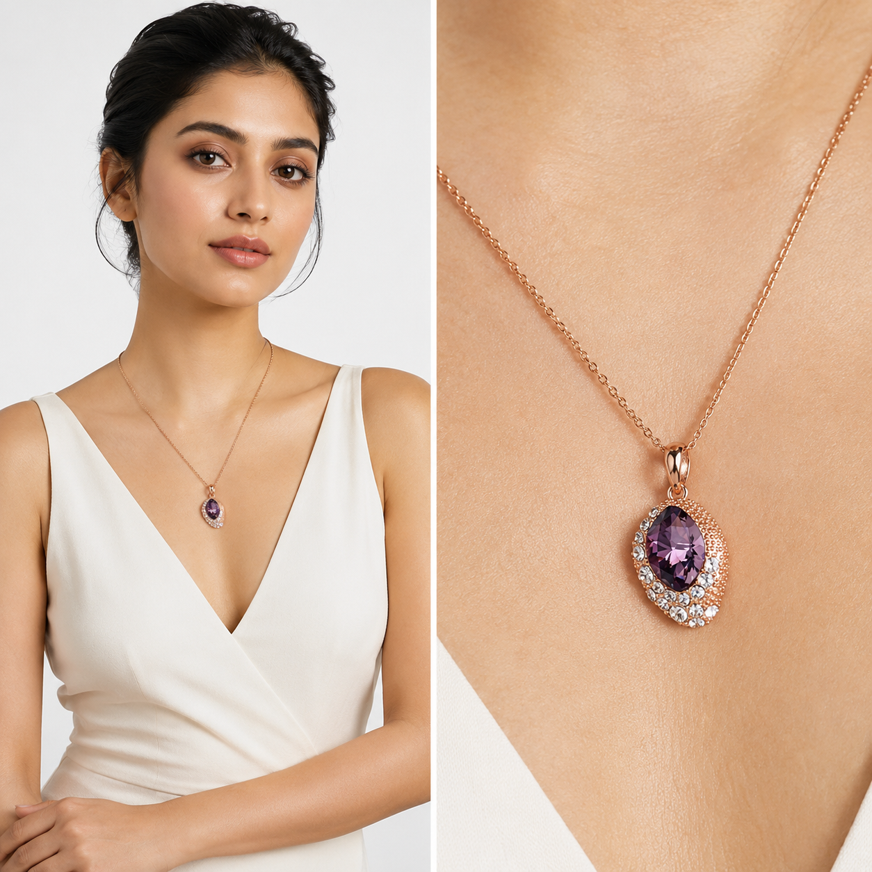 Blueline Tennis Pendant Chain - Lavender