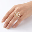 Pearl Snowflake Statement Ring